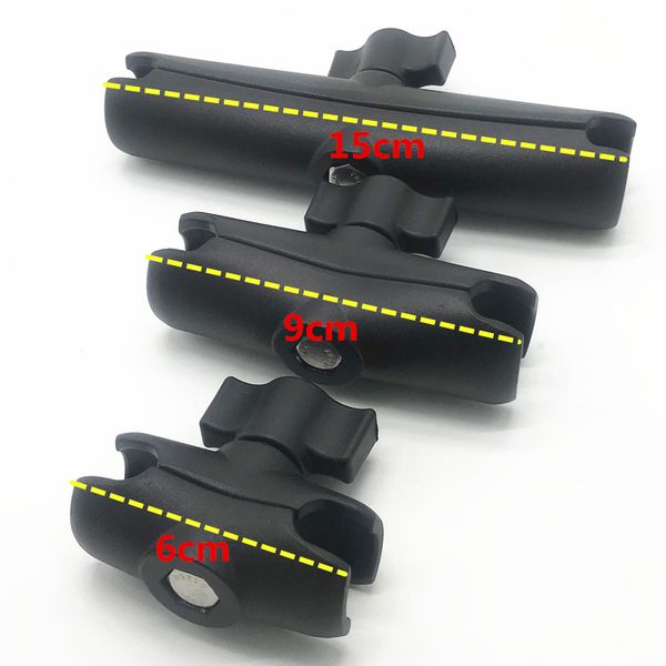 

6cm 9cm 15cm aluminum alloy shell double socket arm for 1 inch ball mount bases