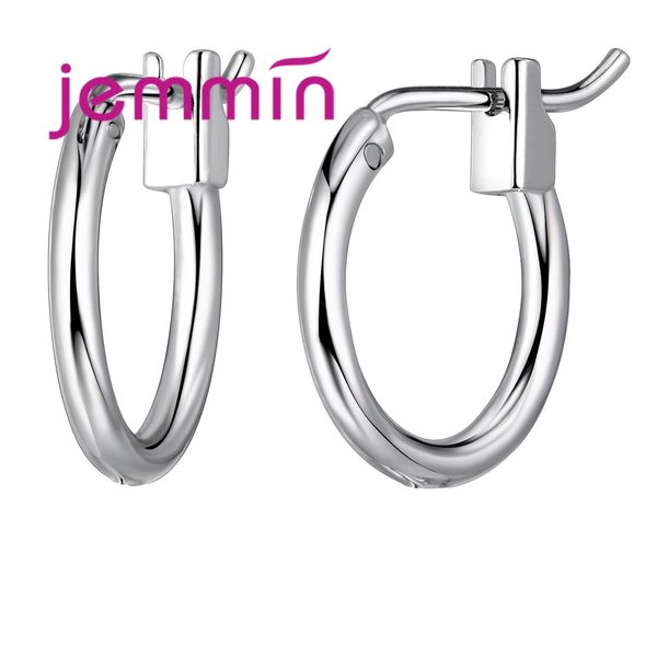 

jemmin trendy diy fashion earrings 925 sterling silver hoop earrings findings jewelry components for women hand-made accessories, Golden;silver