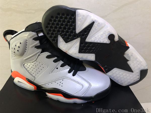 

2019 6s jsp 3m reflective infrared silver basketball shoes with box 6s sneakers trainer shoes wholesale