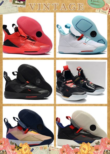 

2019Designer XXXIII 33 Mens Basketball Shoes for High quality Jumpman 33s Black Yellow green white athletic mens Trainers Sneakers Size 7-12
