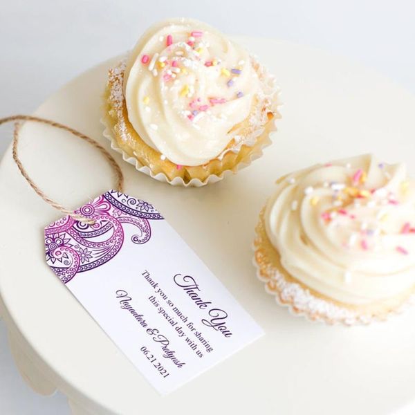 

greeting cards wedding favor tag "paisley" personalized tags bridal shower gift tables candy