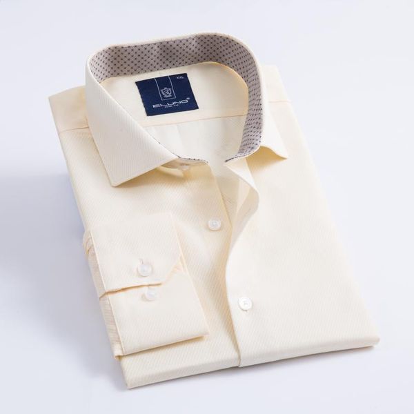 

2020 new style men's stripes shirt long sleeve casual male brand shirts slim fit dress shirts fabric soft comfortable eur size, White;black