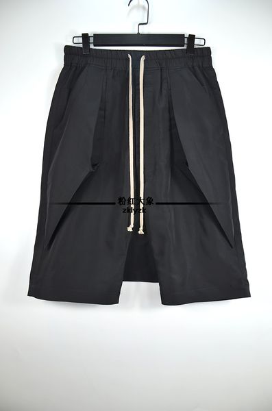 

27-46 2018 new men's clothing gd hair stylist fashion street personality stereoscopic side pocket pants plus size costumes, Black