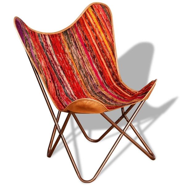 

butterfly chair chindi fabric multicolor patio benches