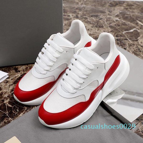 

oversized runner platform shoes in white green leather men shoes women casual shoes designer espadrilles luxury plate-forme sneakers c29, Black