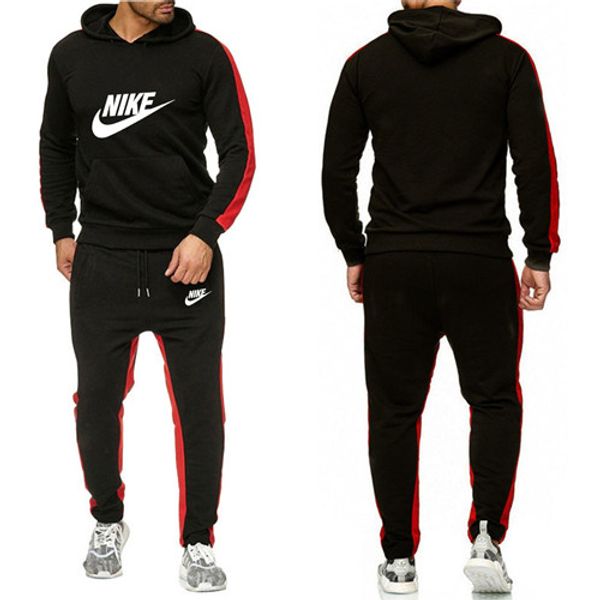 

s01 mens sports suits coat tracksuit sweatshirt hoodies + pants set male sweatshirt pullover women sport tracksuit sweat suit, White