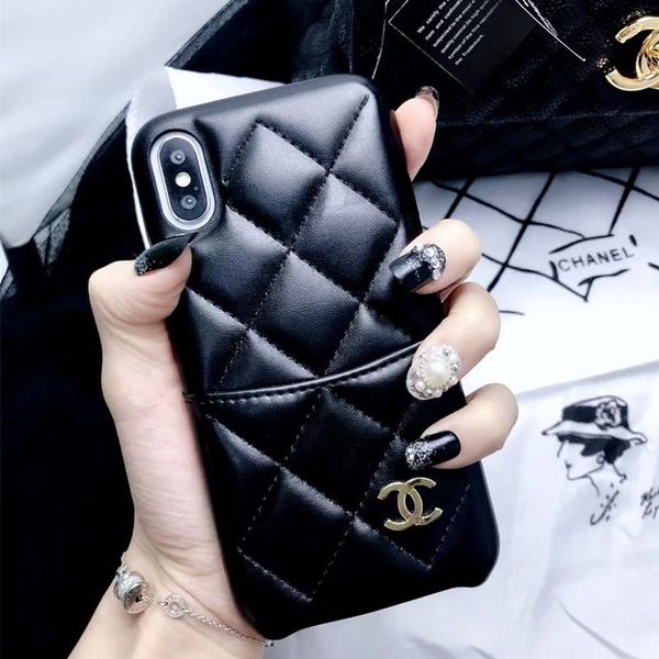 

Top Luxury Cell Phone Case for iPhone X XS XR Xs Max 7 7plus 8 8plus 6 6plus High Quality Leather Card Holder Designer Case