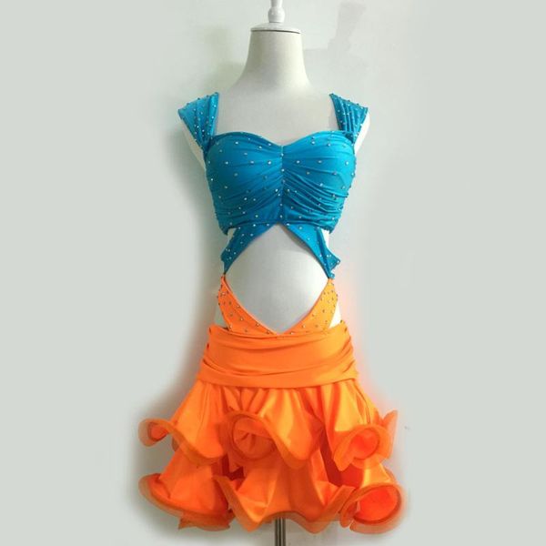 

новый стиль латинский танец костюм сексуальный спандекс латинский танец платье для детей женщин конкуренции платья f71 s-4xl, Black;red