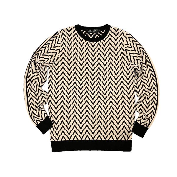 

duyou 2019 autumn new sweater men pullover symbol knitted sweater male casual fashion plus size, White;black