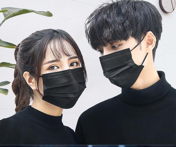 

dhl shipblack mask non black mask woven fabric mask with 1 pcs white masks ak7m