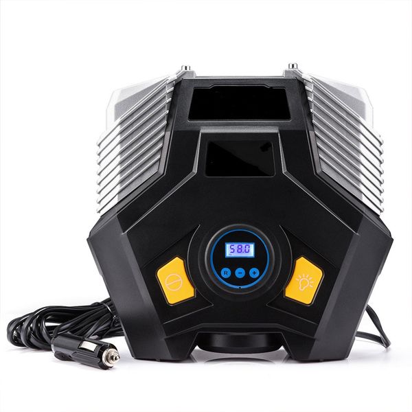 

12v electric car air compressor pump double cylinder led light digital display auto car tire inflator portable pump household