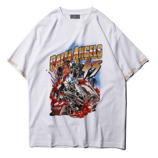 

2018SS поп ладони Ангелы автотранспортного средства печати Мужчины Женщины футболк