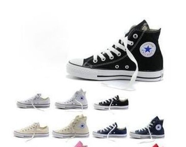 

new size 36-44 new low-women's men's canvas shoes 13 colors sports stars chuck laced up casual sneaker shoes, Black