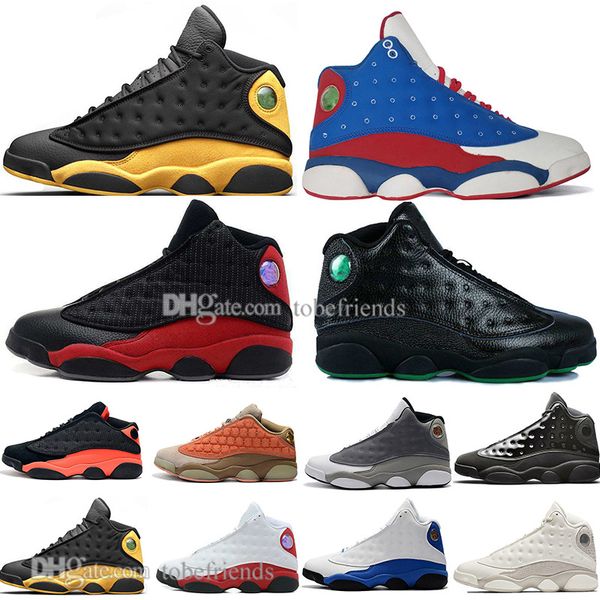 

drop shipping 13 13s cap and gown terracotta blush mens basketball shoes cat black infrared flints bred men sport sneakers designer eur36-47