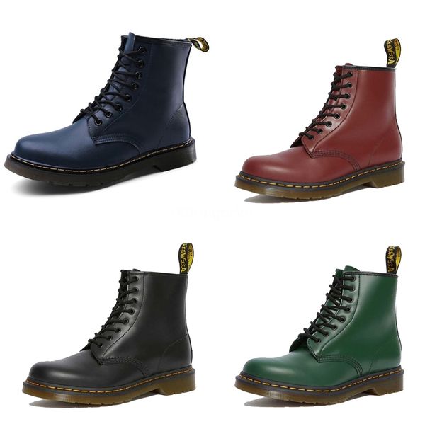 

2020 autumn and winter new short boots trend thick with high heels zipper large size martin boots size 35 - 42#684, Black