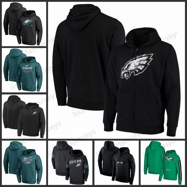 

2019 philadelphia weat hirt ideline platinum performance hyper tack full zip hoodie eagle three tripe team pullover hoodie jacket