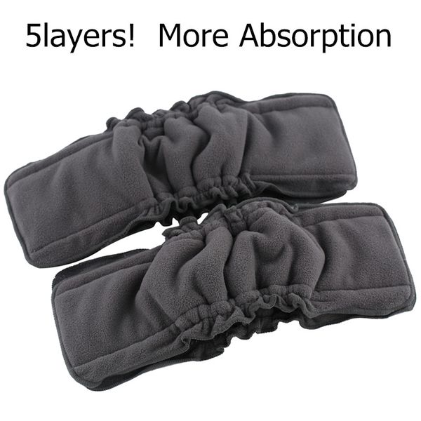 

5pcs/pack reusable bamboo charcoal diaper elastic inserts washable cloth diaper nappy insert fraldas de pano care