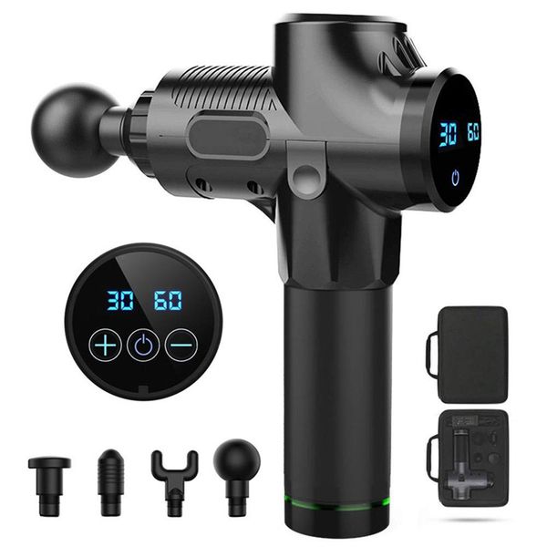 

new handheld rechargeable percussive massager gun massage muscle fascia deep vibrating therapy for booster x