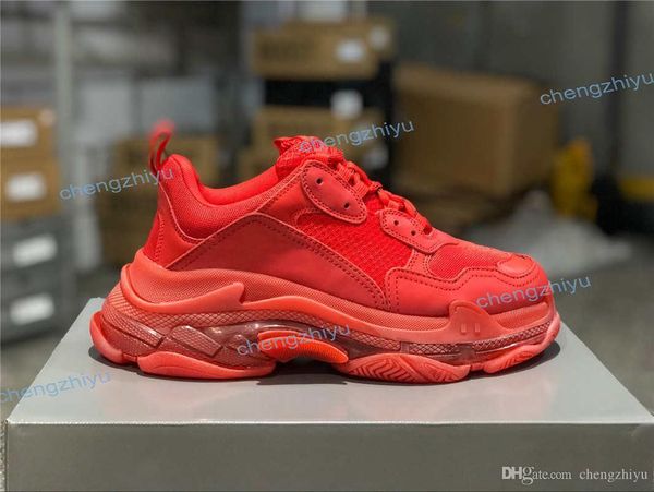 

mens shoe triple s 3.0 fashion designer casual shoes luxury shoes women's combination nitrogen outsole crystal bottom dad casual shoes, Black