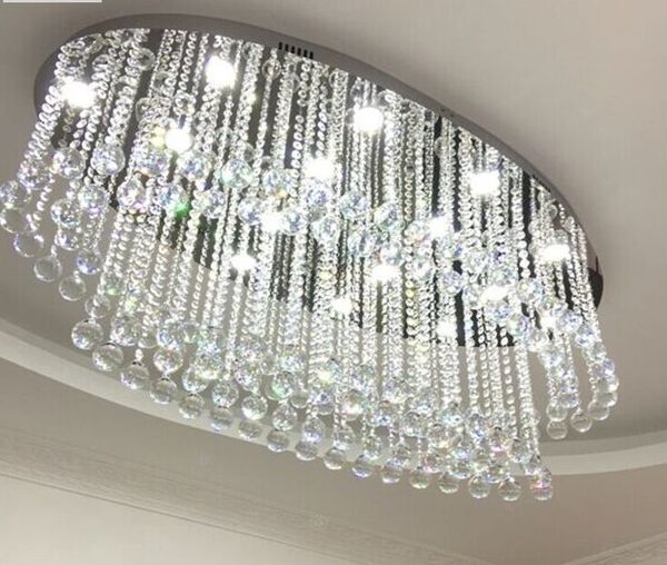 Deckenleuchte, Kristallleuchte, oval, Hotellobby, Villa, Wohnzimmer, Esszimmer, Eingangsbereich, Flur, Gang, technisches Licht, LED-Lampe MYY