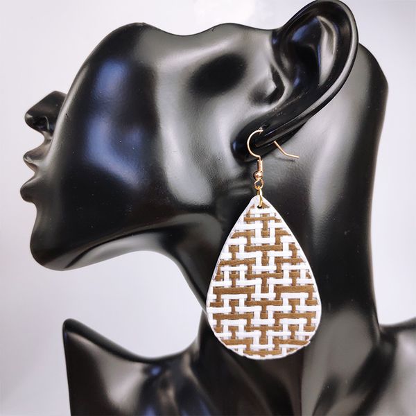 

старинные печати капли воды серьги личности искусственная кожа серьги мода партия ювелирных изделий женские аксессуары горячие продажи подар, Silver