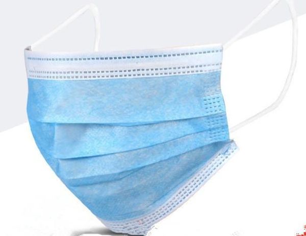 

in stock masks child disposable mask antibacterial 3 layers blue protective face masks ordinary 50pcs / pack