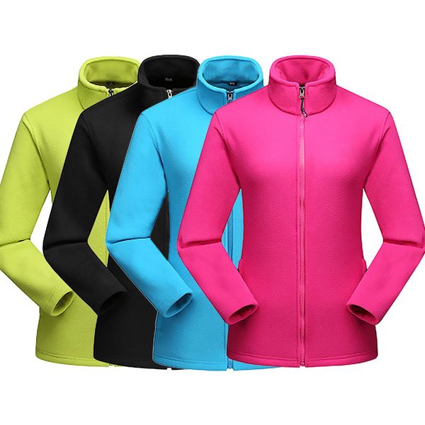 

female autumn winter windproof thermal fleece jacket outdoor sports camping hiking hunting skiing snowboard security wear