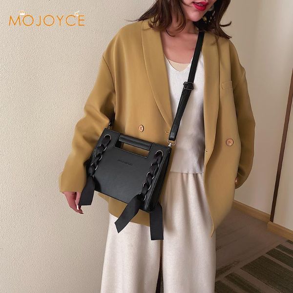 

fashion women bag leather handbags pu shoulder bag small flap creative ring ribbon messenger bags for women messenger femme