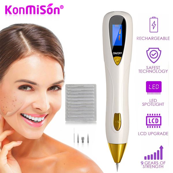 

Konmi on pot mole freckle removal pla ma pen kin care pot removal machine lcd weep pot mole wart corn dark pot remover