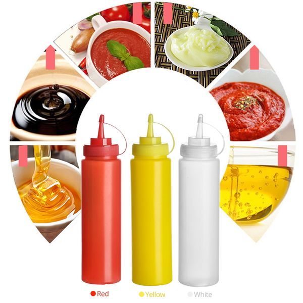 

condiment squeeze bottles sauce squirt bottle with twist on cap lids ketchup mustard mayo sauces oil bottles kitchen gadget