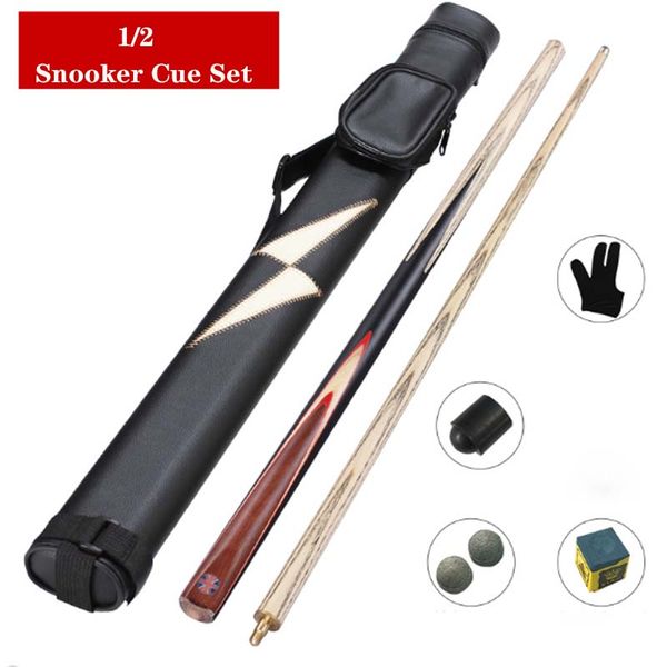 

cuppa ash shaft 1/2 split snooker cue stick 10mm tip with pool cue case set china