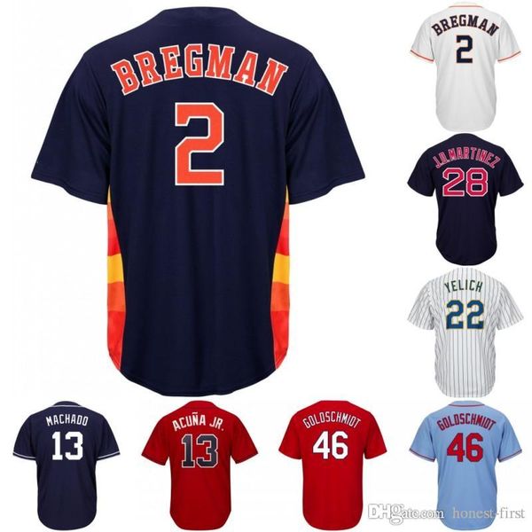 

Milwaukee #22 Christian Yelich Brewers News 2019 Alternate Cool Base Miami #16 Jose Fernandez Marlins Baseball Newss Embroidery Logos