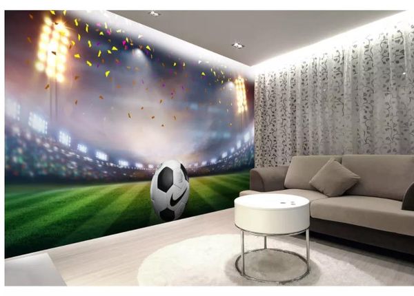 

p wallpaper for walls football field 3d background wall decorative painting