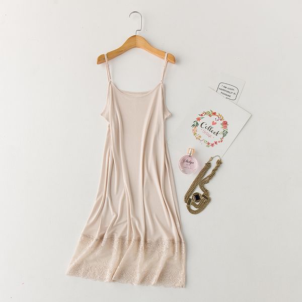 

women's nature silk lace camisoles sling sleepwear 3 colors slim elegant night dress sleeveless nightgowns night skirts, Black;red