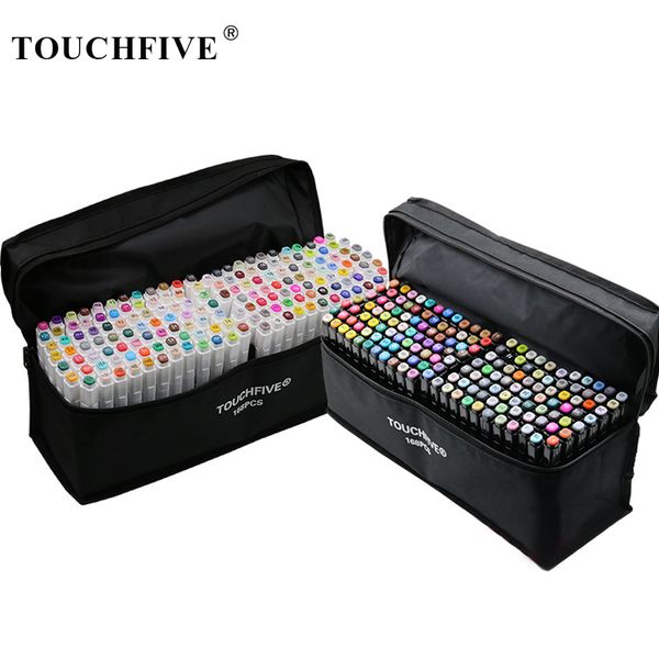 

touchfive art markers 30/40/60/80 color markers manga drawing pen alcohol based sketch oily dual brush pen art supplies