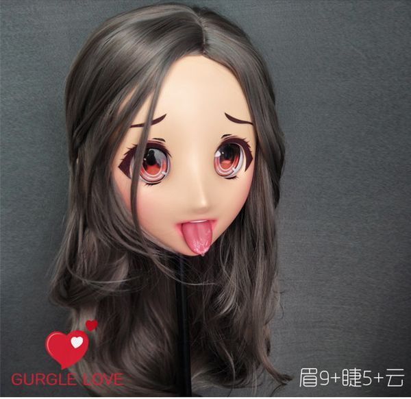 

gl mask 33) real lifesize halloween party bjd baby doll аниме маска косплей киг аниме силиконовые маски cosplay kigurumi крест одевания, Black;red