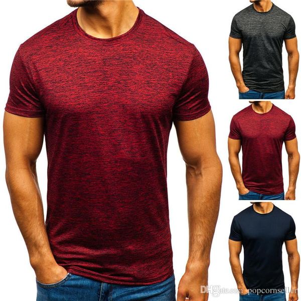 

casual sports quick dry tshirt large size solid color round neck short sleeve t-shirt teenager male tee, White;black
