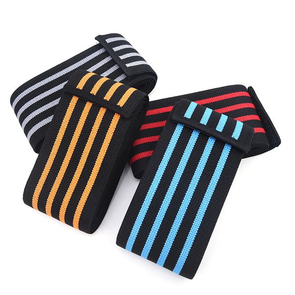 

1pc 180* 8cm knee wraps adjustable compression sleeves for crossfit weightlifting training gym fitness workout strength, Black;gray
