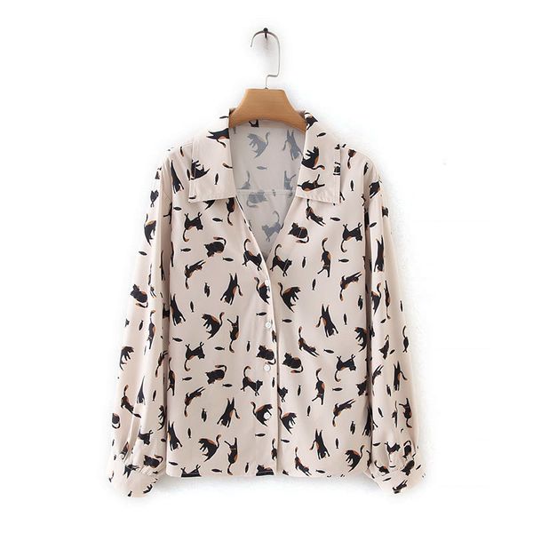 

59 xz40019189 euramerican fashion printed shirts, White
