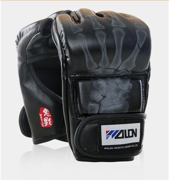 

new grappling mma gloves pu punching bag boxing gloves blackwhite w8861