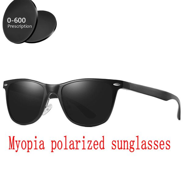 

square prescription myopia polarized sunglasses men minus degree coating aluminum magnesium male s unglasses uv400 fml, White;black