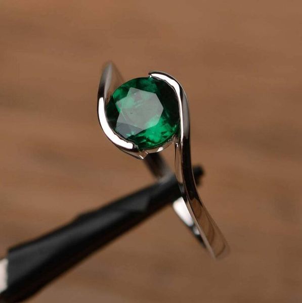 

hainon dainty red round crystal ring for women simple style engagement finger love ring ladys fashion wedding rings jewelry gift, Slivery;golden