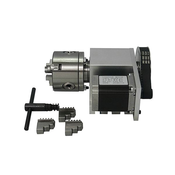 

4 jaw chuck hollow shaft 80mm cnc 4th axis for cnc router