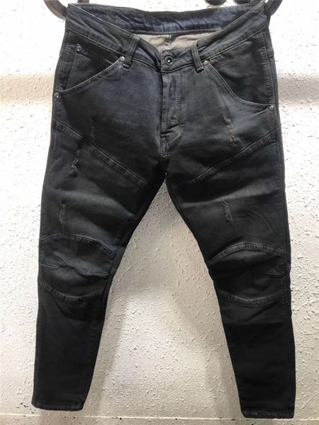 

new arrivals famous luxury mens jeans designers design skinny slim elastic jeans motorcycle biker hip hop trousers size 28-38, Blue