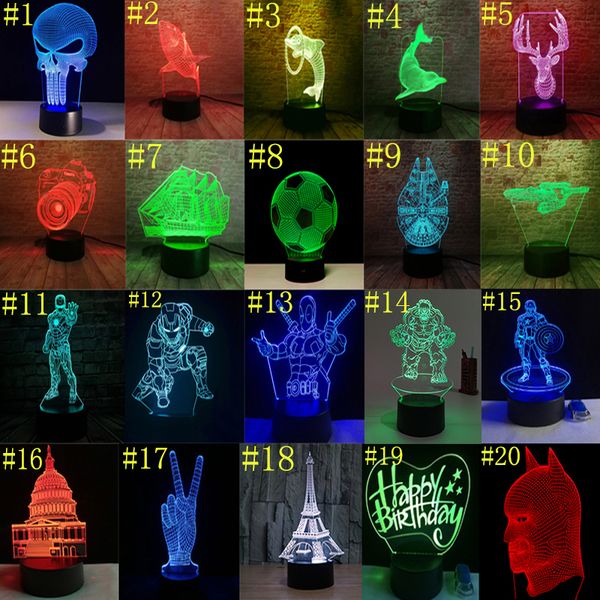 

3d led night light 7 color touch witch led light u b acrylic 3d optical illu ion lamp atmo phere novelty lighting