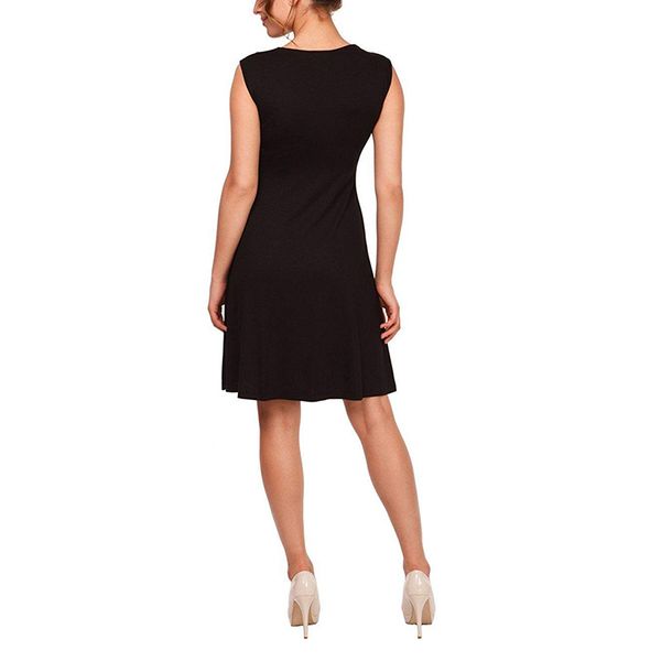 

summer pregnant women's dress maternity care v-neck sleeveless breastfeeding fashion dresses, Black;gray
