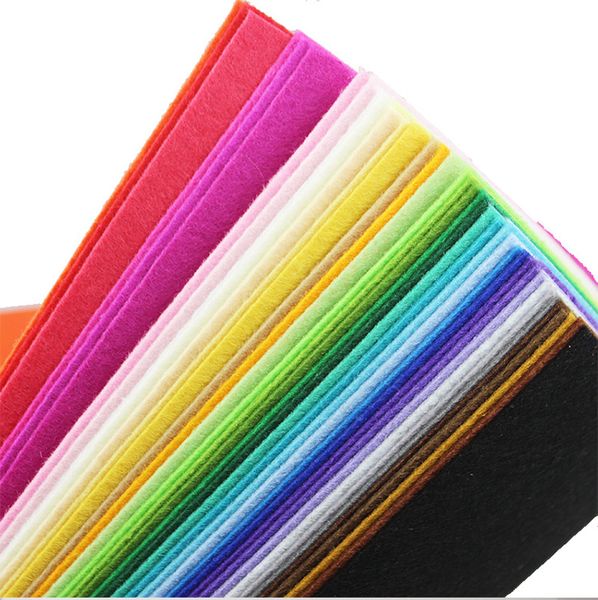 

40pcs 15x15cm non woven войлок ткани 1мм толщина полиэстер ткань войлок diy комплект для шитья кукол crafts, Black;white