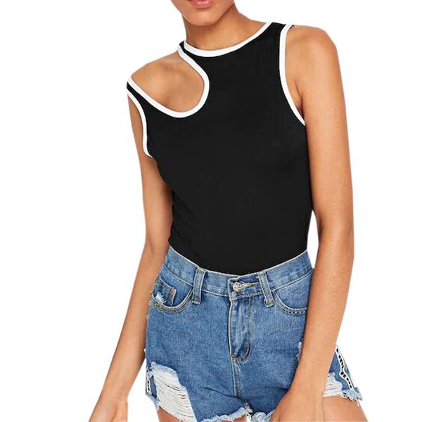 

summer women vest off shoulder shirt sleeveless fit casual blouse casual wild jacket slim high-quality vest 2019 summer style, White