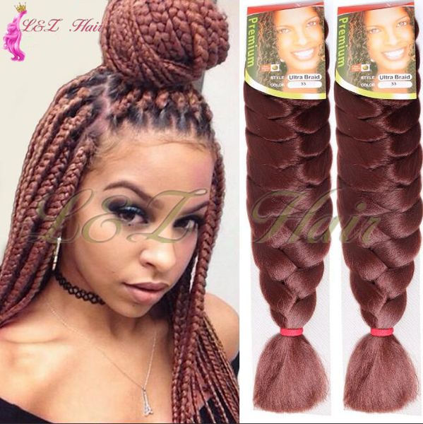 2020 Black Brown 99j Dark Xpressions Kanekalon Braiding Hair Jumbo