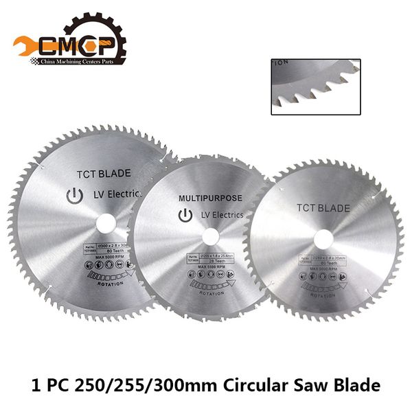

1pc 250/255/300mm circular saw blade tct wood saw blade soft metal woodworking cutting disc